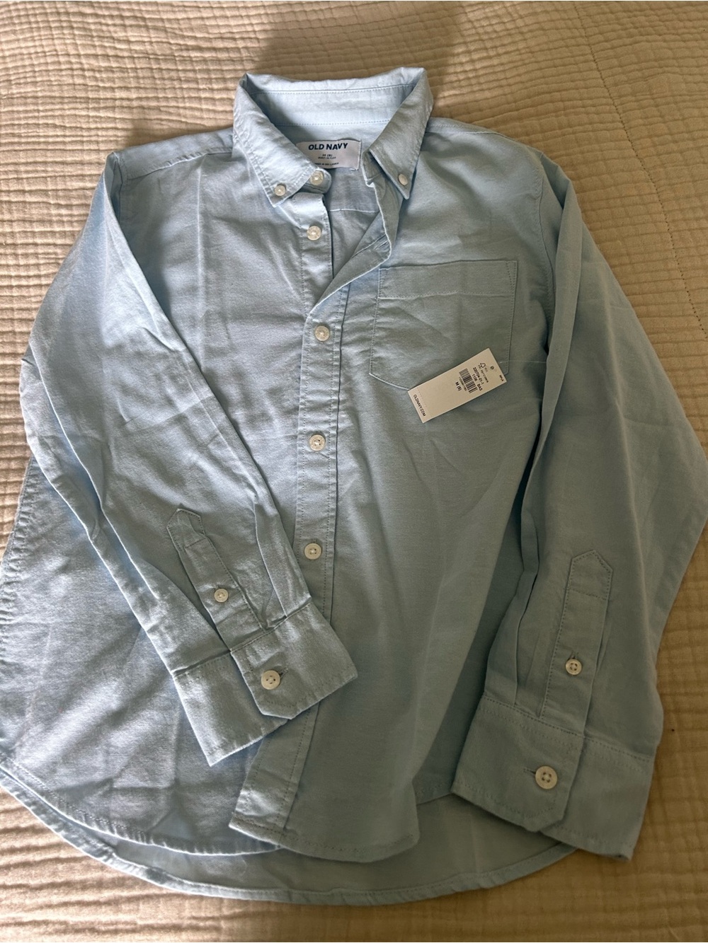 NWT Old Navy Kids Medium Blue Button Down Shirt